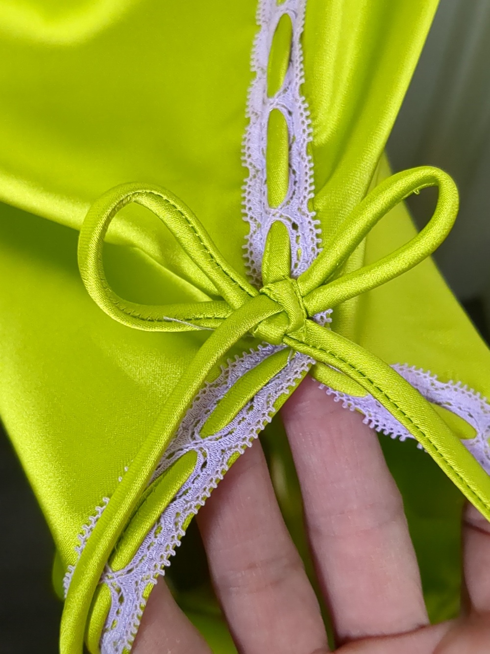 Betsey Johnson X Forever 21 Lime Green Satin Maxi Dress Plus Size - Picture 8 of 15